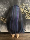 American Girl Doll Custom Isabelle Purple Teal Black Wig Green Eyes