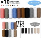 47pcs Sewing Kit Leather Canvas Upholstery Repair Curved Hand Sewing Needles Set