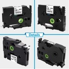 2-pk pack Tze-221 Tz221 Black white Label Tape 9mm Compatible Brother P-touch