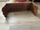 Vintage Unique India Hand Carved Adjustable Book End holder With Leaf Flowers