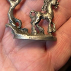 Vtg Gallo Stamped Pewter Unicorn Figurine 2 25  X 2  From 1980s Very Detailed