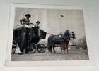 Rare Vintage American Western Cowboys  Stilts Circus Stagecoach Snapshot Photo 