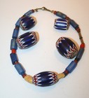 Antique Chevron Venetian African Trade Beads   Necklace For Re-use repair