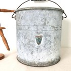 Vintage Falls City Minnow Bucket  Galvanized Round Minnow Pail With Liner