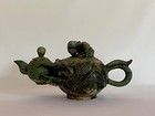 Old And Rare Chinese Vintage Dragon Teapot - Handcrafted Nephrite