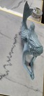 Blue Resin 11 Inch Mermaid  Figurine Laying With Stars And Shells In Her Hands