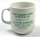B m Oil Co 1984   s Motor Oil Coffee Cup Tulsa Ok Mug Quaker State Vtg