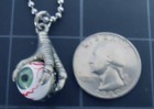 Dragon s Claw Necklace Eyeball Pendant Stainless Ball Chain New Gothic Eye Blood