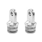 2pcs Stainless Steel Boat Bimini Top Fitting Round Inside Eye End Hardware For