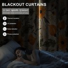 Black Out Curtains 84 Inch Long 2 Panels Set  Vintage Floral Pattern Blackout   