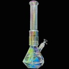 15  Heavy Glass Bong Smoking Hookah Colorful Percolate Water Pipe 14mm