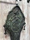 Antique Mid Century Silvestri Brass Patina 2 Arm Wall Sconce Chain Candle 19x9