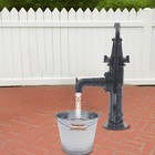 Cast Iron Water Well Hand Pump 26 Feet Black Rustic Garden Farmhouse Antique