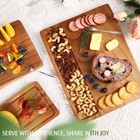 3pcs Wood Cutting Board Set W  Stand 15in Cheese Board For Kitchen Gift Box