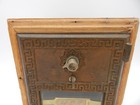 Vintage Rustic Wood Post Office Box Door Bank With Combination
