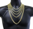 Mens Miami Cuban Link 14k Gold Plated Necklace 16 - 30  Chain