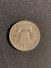 1955  p  Franklin Half Dollar Circulated 90  Silver  1pc 