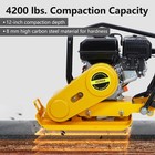 7hp Plate Compactor Rammer 212cc Gas Engine 4200lbs Compaction Force Jack Tamper