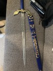Legend Of Zelda Master Sword Replica  Steel Blade  Blue Scabbard  Repro
