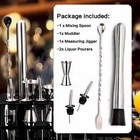 Xdnook 5pcs Cocktail Shaker Set Bartender Kit professional Bar Set  Jigger mixer