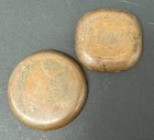 2 Vtg Mid Century Copper Enamel Trinket Trays Unique Colorful Mcm Home D  cor