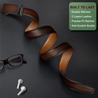 Men Belt Ratchet Click Belt Genuine 36 -42 waist Adjustable Deep Brown4843