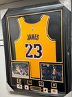 Lebron James Lakers Signed L e d Custom Framed Jersey