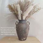 Country Farmhouse Vase  Vintage Weathered Terra Cotta Vase