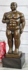 Original Milo Abstract Nude Adam Tribute To Botero Style Bronze Sculpture Figure