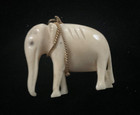 Antique 1900 Small Carved Elephant Indian Detailed Pendant