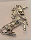 Vintage Miniature Pewter Unicorn Figurine   About 2    Tall