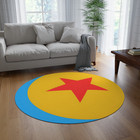 Pixar Ball Luxo Round Toy Story Rug Soft Kids Playroom Rug Nursery Decor Buzz