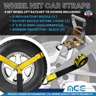 Usa 4 Set 2  X 10  Ratchet Finger J Hook Wheel Lift Lasso Strap Tow Truck Towing