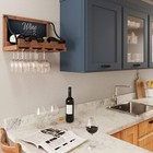 Porta Copa Y Botellas De Vino Organizador Para Cocina Botelleros Soporte Moderno
