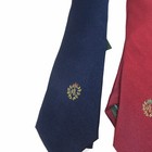 Lauren Ralph Lauren Big Boys Silk Tie Red  Navy  Black -logo-solid