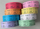 Raffle Tickets 8 Roll Deal Double Stub 2000 Each Split The Pot 1 Of Each Color