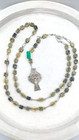 Vintage Connemara Marble Rosary Ireland Celtic Cross J c  Walsh Original Box