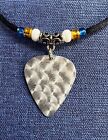 Chester Bennington Linkin Park Tribute Aluminum Guitar Pick Necklace