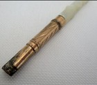 Vintage Carved Mother Of Pearl Pen Dip Original Box