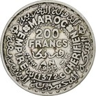   1115472  Morocco  Mohammed V  200 Francs  1953  Paris  Silver  Au  Km 53