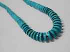 Vintage Navajo Indian   Turquoise   Silver Beads Heishi Necklace