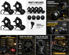 Safeguardian 4 Gas Masks   4 Premium 40mm Filters Full Face Respirator Survival