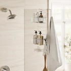 Zenna Home Shower Caddy Hanging Over The Door Organizer  Caddy  Chrome 