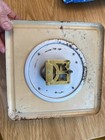 Vintage Metal Wind Up Wall Clock Not Working Possibly Swedish Mid Century Mcm