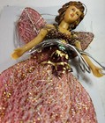 7    Fairy Christmas Tree Ornament With Wings Set Of 3 New Skirt Fans Out To Sit