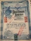 Mexico 1903 Banco Central Mexicano Blueberry 2500 Pesos Bond Coupons Loan Stock