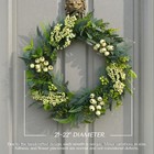 24 Inch Large Outdoor Autumn Berries Greenery Wreath  Front Door Decor 