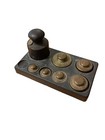 Vintage Brass Balance Scale Weights  set Of 7  200  100 Grams And Several Others
