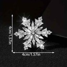 Luxury Shiny Rhinestone Snowflake Brooch High-end Lapel Pin Men Women Gift New
