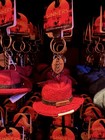 Halloween Horror Nights Sinners Smoke Stack Plush Hats Keychain Bag Charm Set